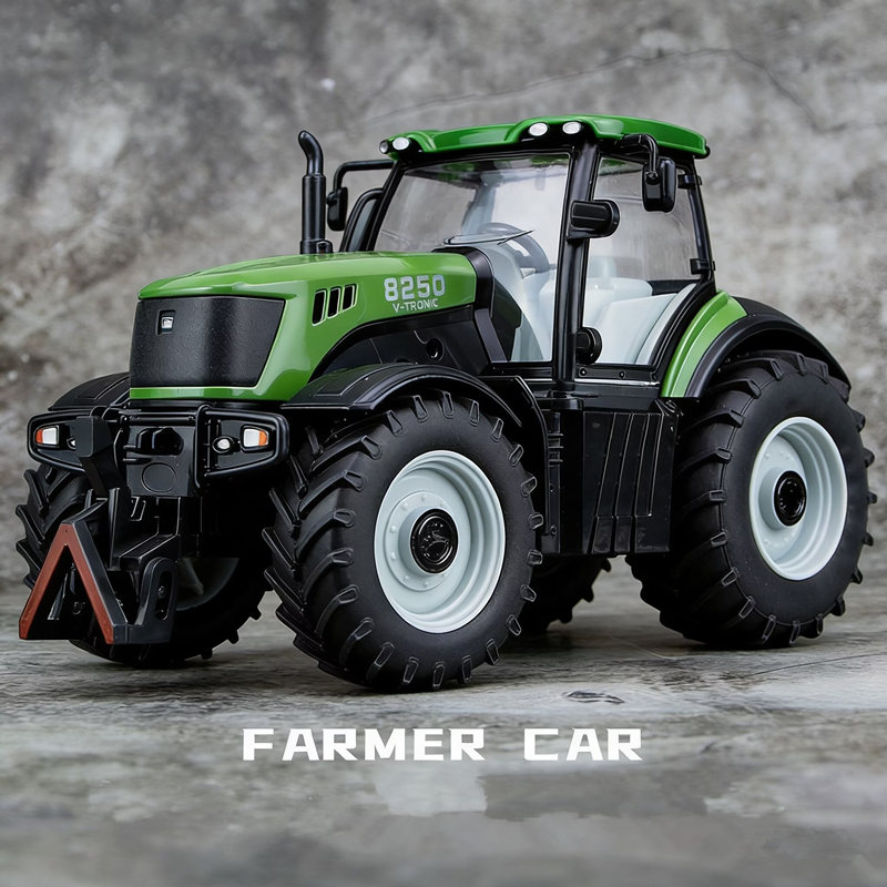 Agriculture Farming Vehicles - 1/30合金トラクターモデルダイキャストメタル農具車耕作地車農業車両モデルサウンド付き子供のおもちゃギフト