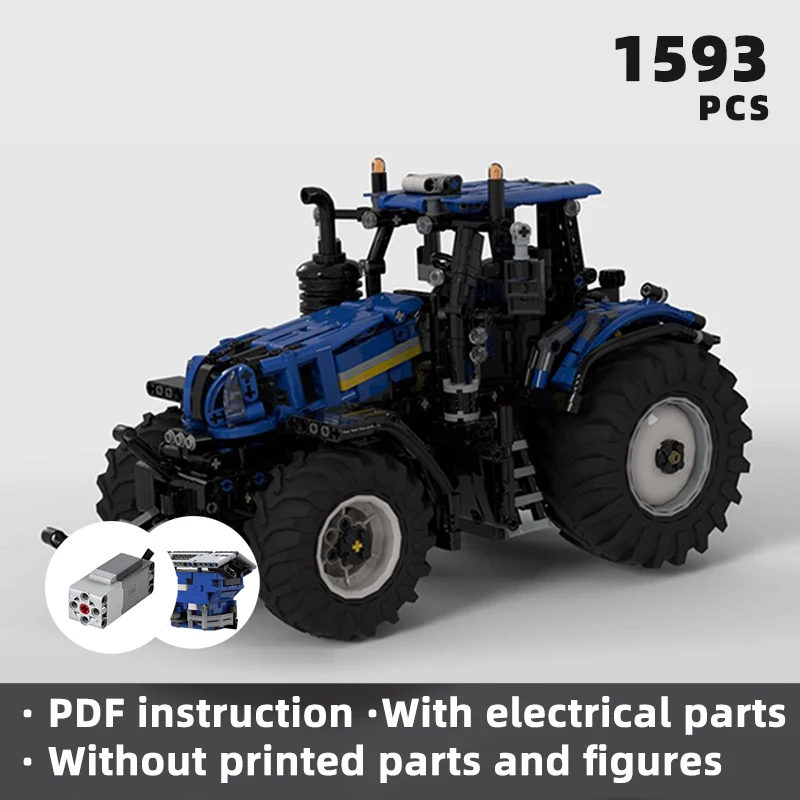 Agriculture Farming Vehicles - 高性能T8農業トラクター、レンガ、近代農業、農場ブロック、都市設備、MOC、Klocki、車両、ユニークなディスプレイ