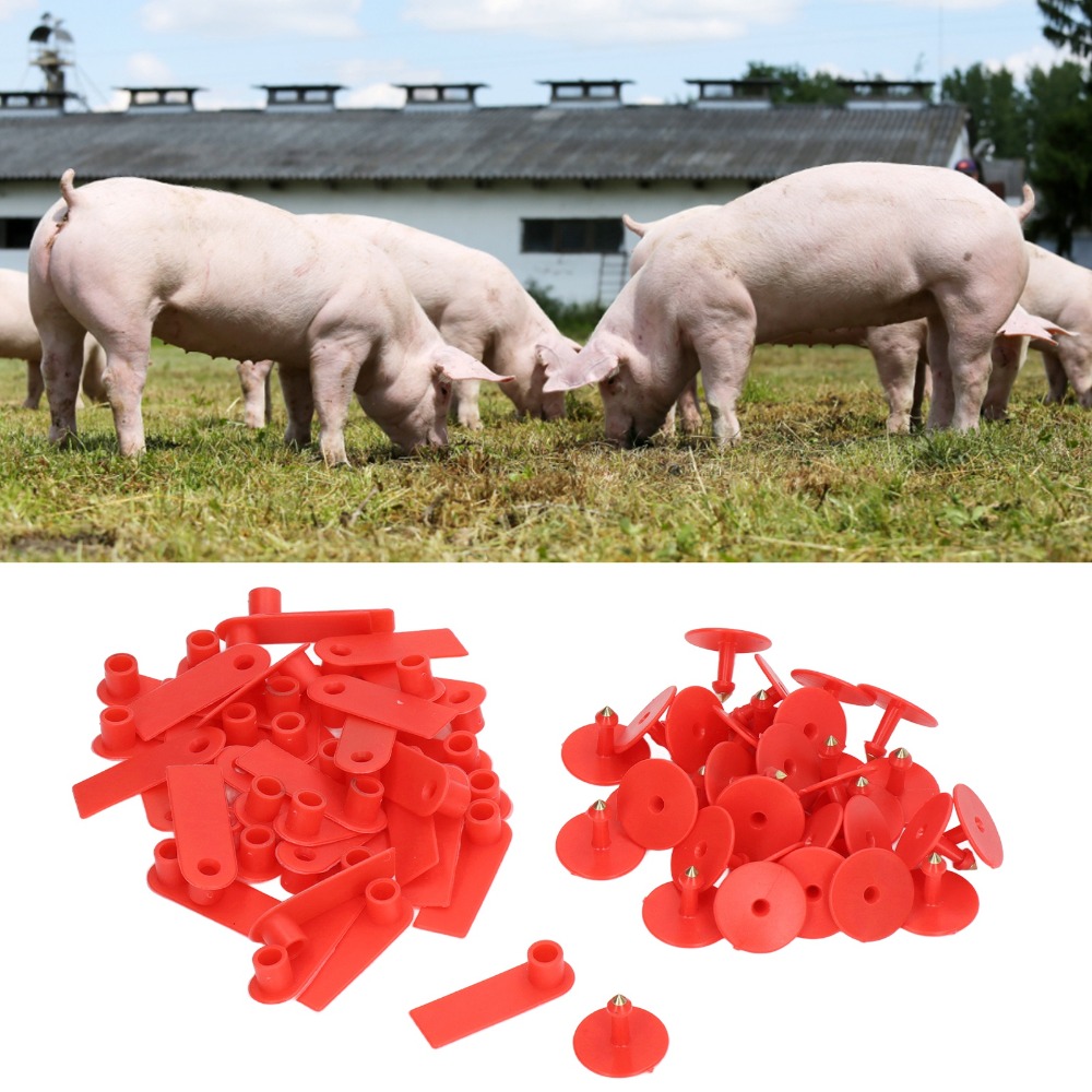 Livestock Ear Tag - 100 個手書き可能な空白の家畜耳タグ PP 耐久性のある動物耳ラベルソフト動物耳マーカー家畜動物