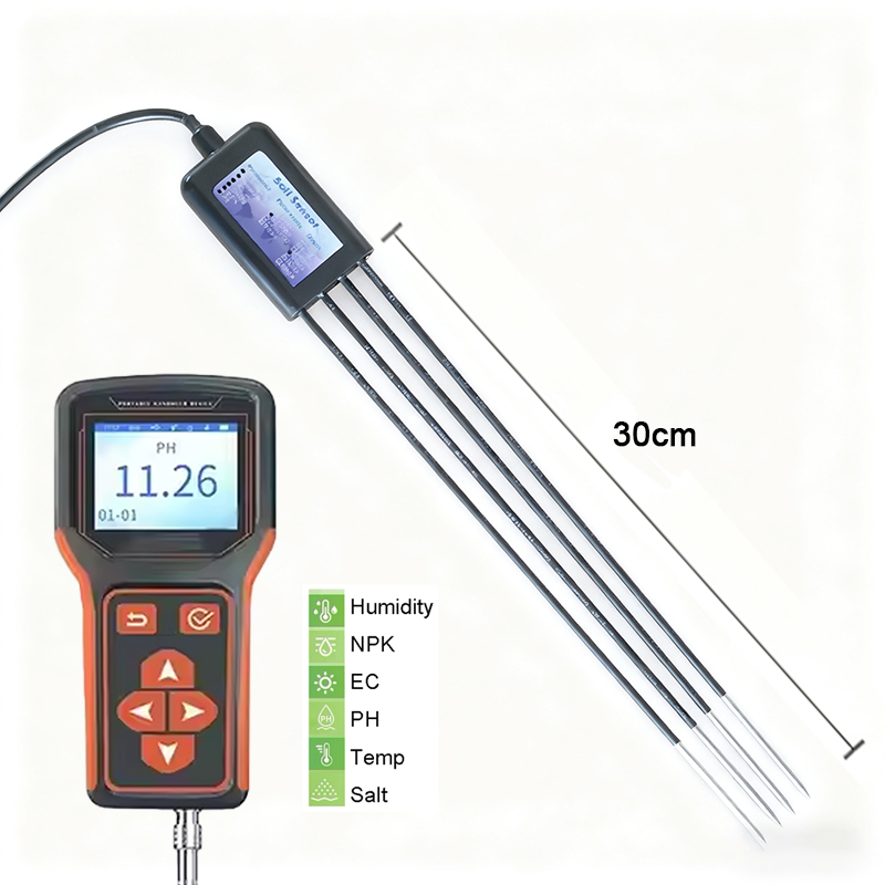 Soil Moisture Sensor - 産業用CE RS485 Modbus出力プラント土壌温度EC湿度水分EC塩分NPK PH 8 in
