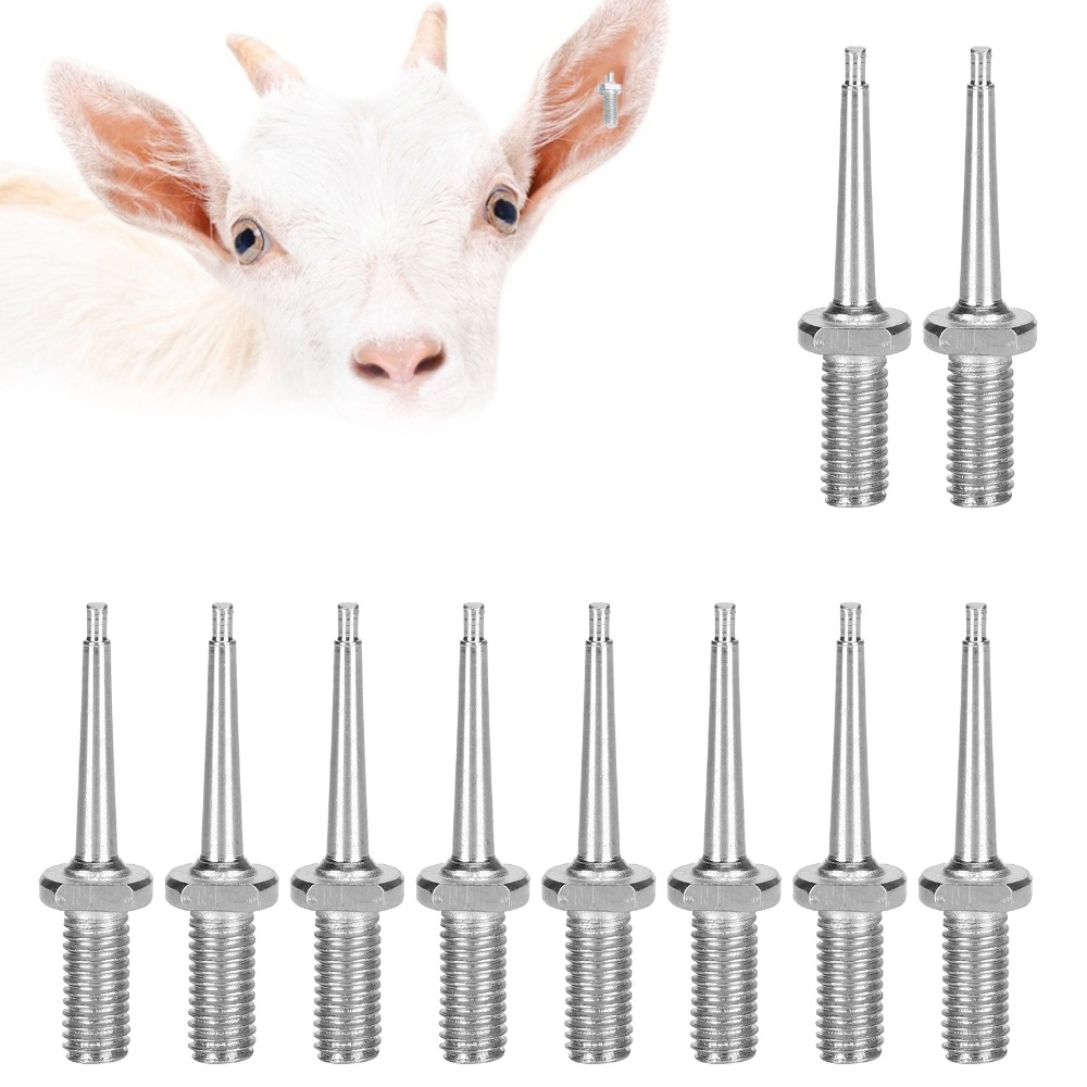 10個入り 実用的なステンレス製耳標ピン シルバー 耐久性の - Livestock Ear Tag のレビューと価格