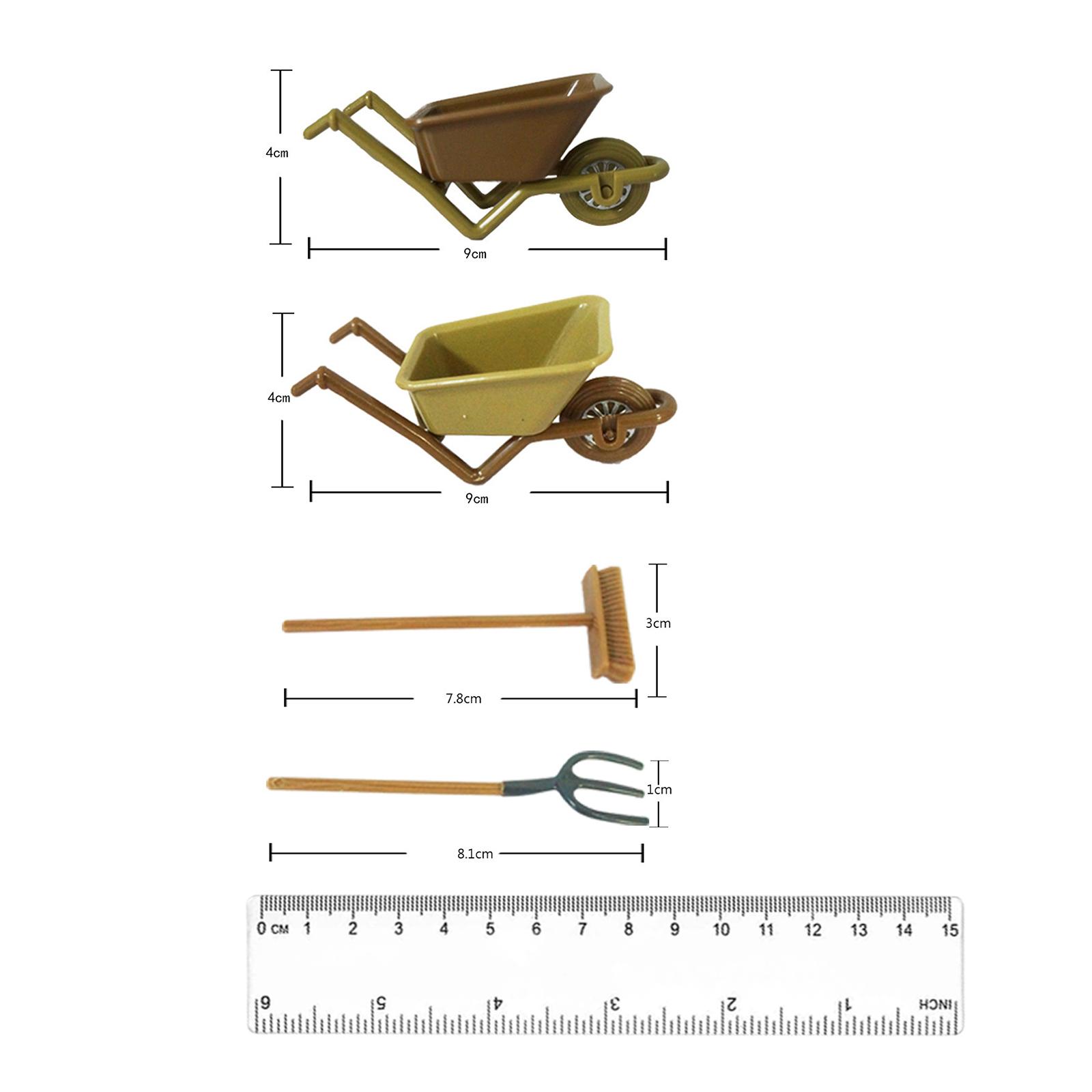 3個セット 1:12 ドールハウス用農具 組み立て式カート  - Agriculture Farming Vehicles のレビューと価格